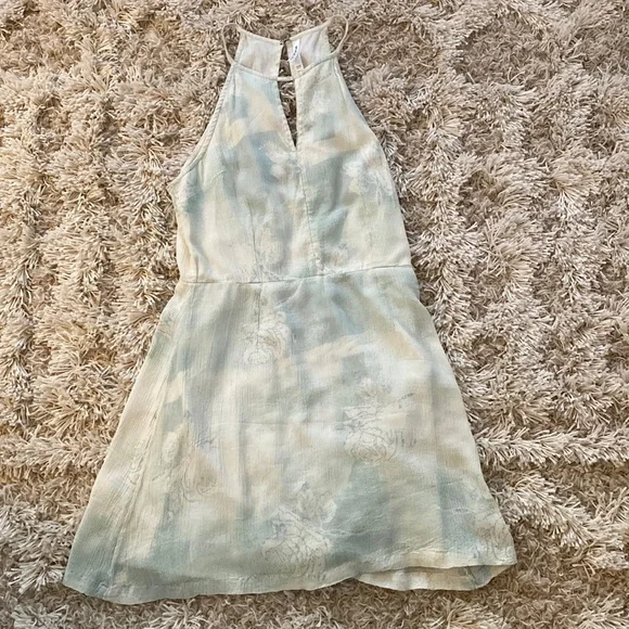 satin midi dress sage green RVCA Womens Gimmie Coverup/Shirt Dress – Indi Surf main image 1